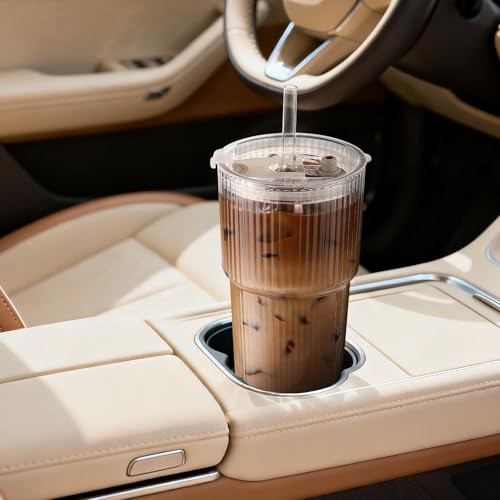 Iced Coffee Cups with Lids 4Pcs