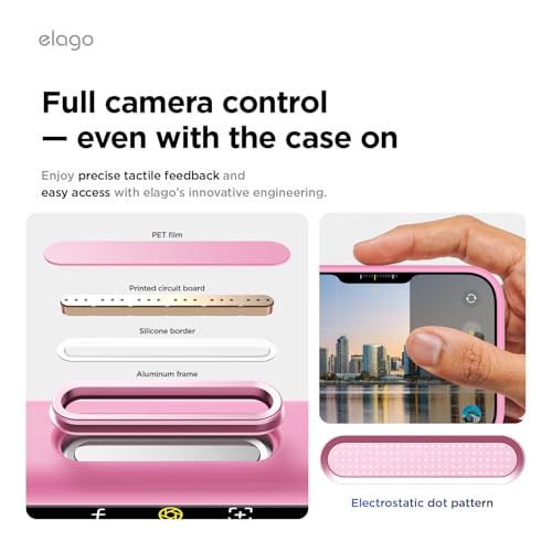 Image of elago for iPhone 17 Pro Max Case, Premium Magnetic Silicone Case, Compatible with MagSafe, Liquid Silicone Material, Protective Cover, Shockproof, Slim Phone, 6.9 inch (Hot Pink)
