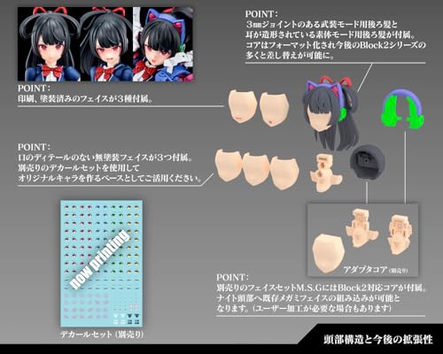 Kit de modelo Megami Device Buster Doll Knight miniatura 5