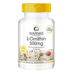 L-Ornithine Capsules – 500mg L-Ornithine per capsule – hoge dosering & veganistisch – 100 capsules – aminozuur