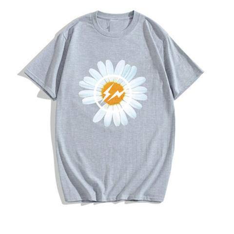 Kpop GD Hip Hop T-shirts Short Sleeve Cotton T Shirt Summer Clothes BIGBANG G-DRAGON Daisy T-shirt (9,M)