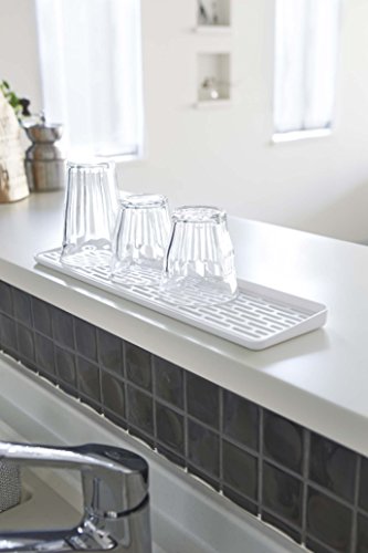 Yamazaki Sink Home Glass Plastic | Drainer Tray, One Size, White #TOP6