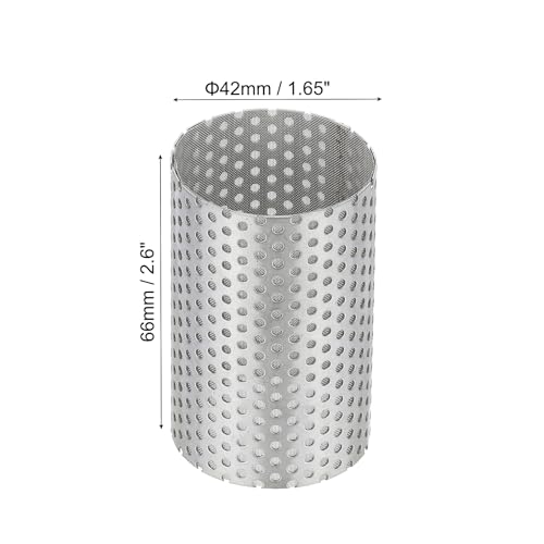 Image of PATIKIL 1 Pcs 42mm OD Strainer Mesh, 66mm H 80 Mesh Screen Y Shaped Strainer Filter Valve Mesh Screen 304 Stainless Steel Double Layer Strainer Mesh for Debris Pump Water Oil Separation