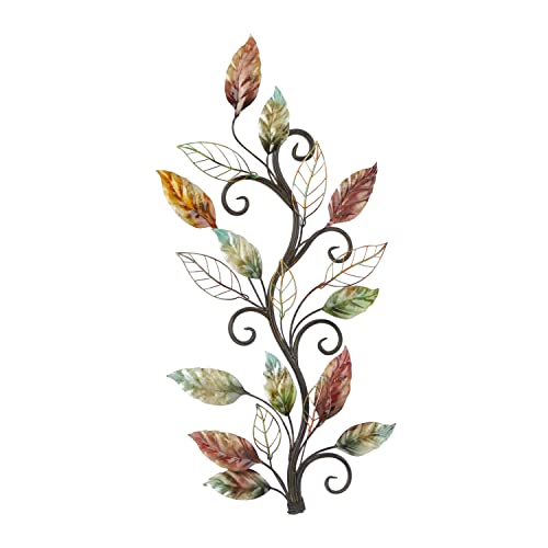Deco 79 13412 Metal Leaf Home Wall Decor Wall Sculpture With Scrolled Vine And Wire Leaf Accents thumb #11