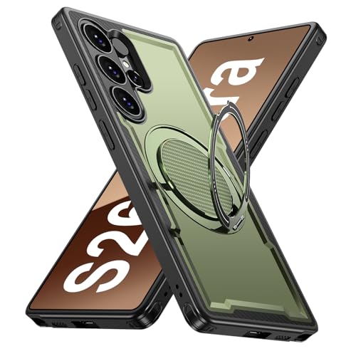 Coque Samsung S26 Ultra en PC et TPU avec anneau de support magnétique intégré