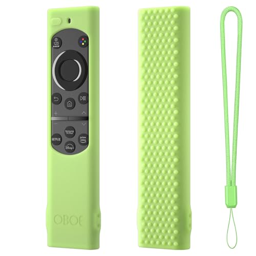 Image of OBOE Silicone TV Remote Cover for Samsung Tv Remote BN59-01311, Glow in Dark Green