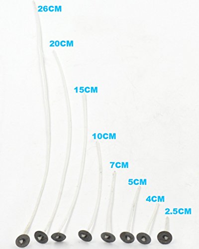 Bluemoona 200 Pcs - 4" 100Mm Candle Wicks Pretabbed Zinc Core Candle Making #TOP2