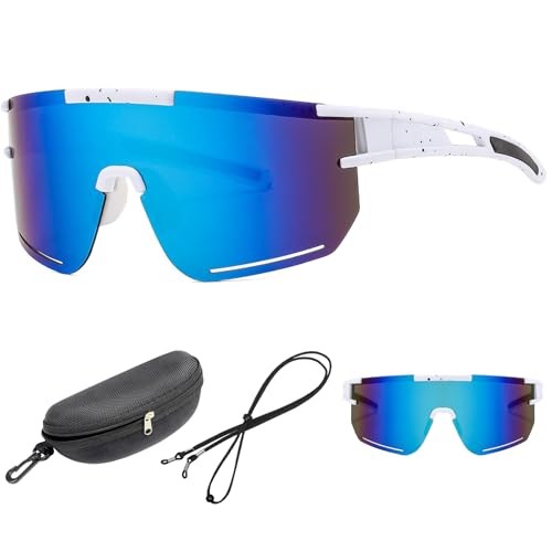 SPOKKI Gafas de ciclismo rápidas Rave para hombre y mujer, polarizadas UV400, gafas deportivas deportivas para bicicleta de carretera, para MTB, bicicleta de carretera, esquí, montaña, con funda y