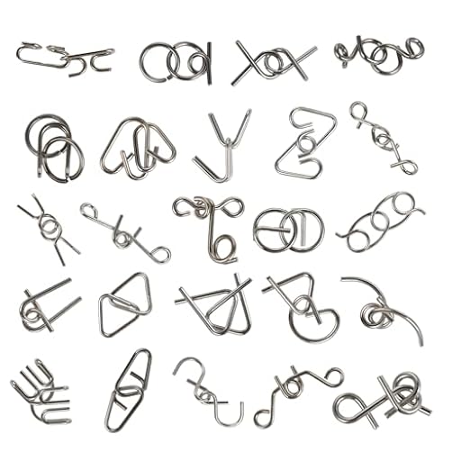 Set de Rompecabezas de Metal 24 Piezas, Juegos de ingenio para Adultos, Juegos de Paciencia para Adultos, Juegos de Inteligencia, Rompecabezas IQ 3D, Idea de Regalo para Todas Las Edades. | Ya disponible en tu tienda friki favorita! En mundofriki.es!