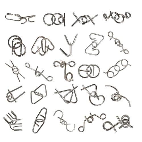 Set de Rompecabezas de Metal 24 Piezas, Juegos de ingenio para
