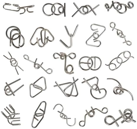 Set de Rompecabezas de Metal 24 Piezas, Juegos de ingenio para Ad...