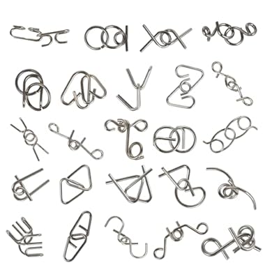 Set de Rompecabezas de Metal 24 Piezas, Juegos de ingenio para Adultos, Juegos de Paciencia para Adultos, Juegos de Inteligencia, Rompecabezas IQ 3D, Idea de Regalo para Todas Las Edades. | Ya disponible en tu tienda friki favorita! En mundofriki.es!