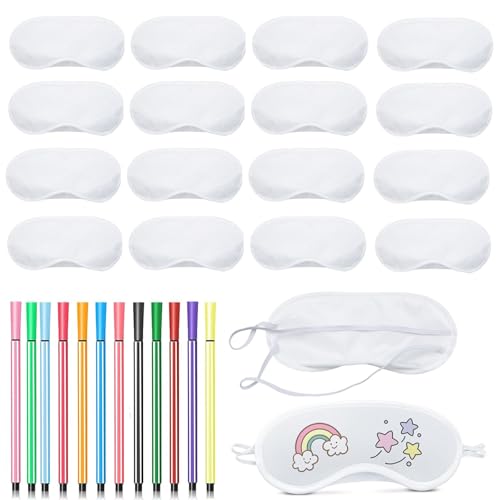 Schlafmaske Kinder, Übernachtungsparty Mädchen, 16 Stück...