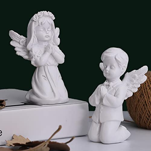 Statue de jardin et décoration maison ange pixie pour massifs de fleurs - 4