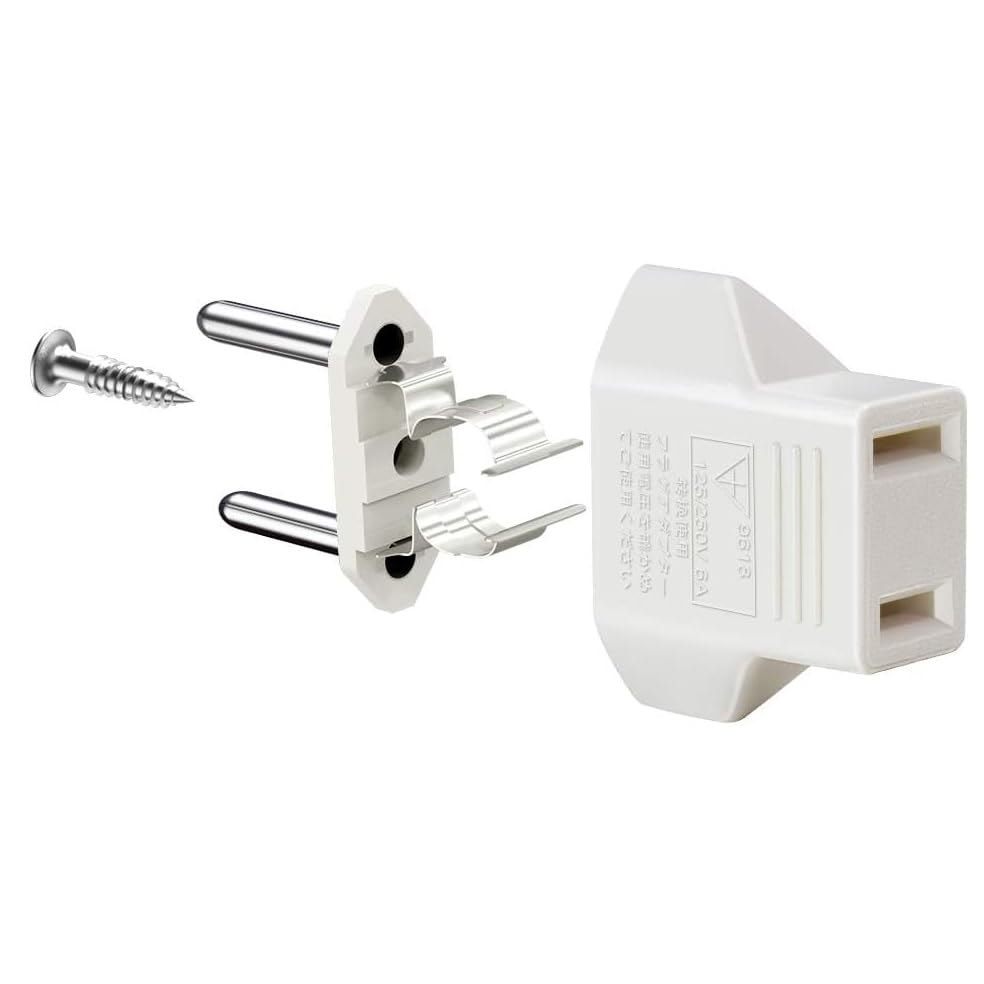 Adaptador de Enchufe de EEUU a Enchufe Europeo, Adaptador de Corriente Americano a Europeo, Enchufe Viaje, 125 ~ 250 V/6 A, potencia máxima a 250 V: 1500W, Blanco, 4 unidades - imagen 6