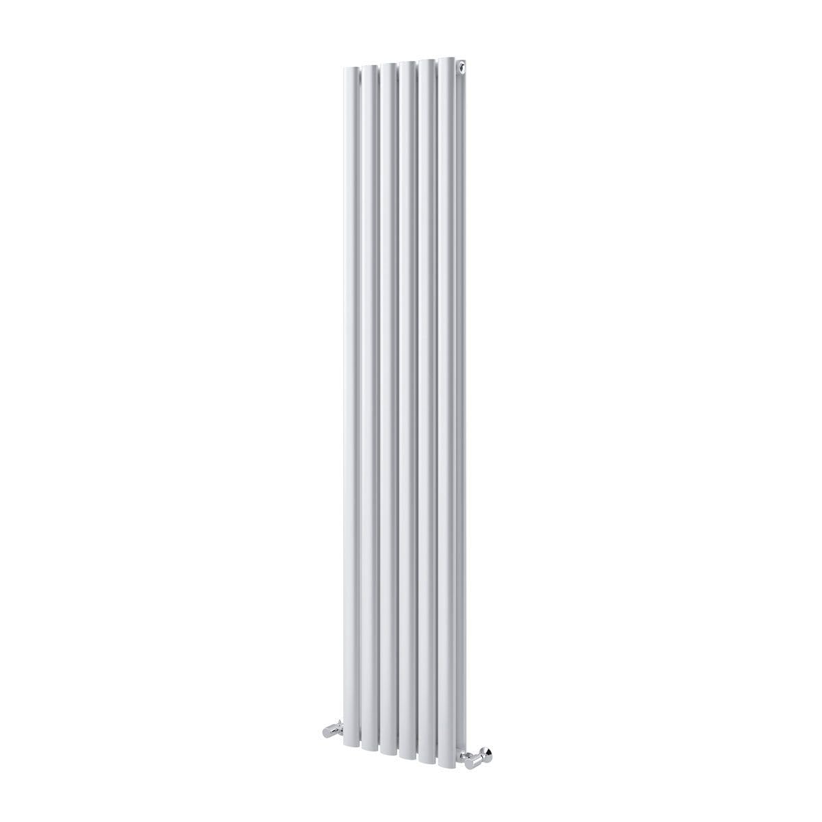 Go Bathrooms Vertical Radiator 1500 X 472 White Oval Double Column Panel Central Heating - View #3