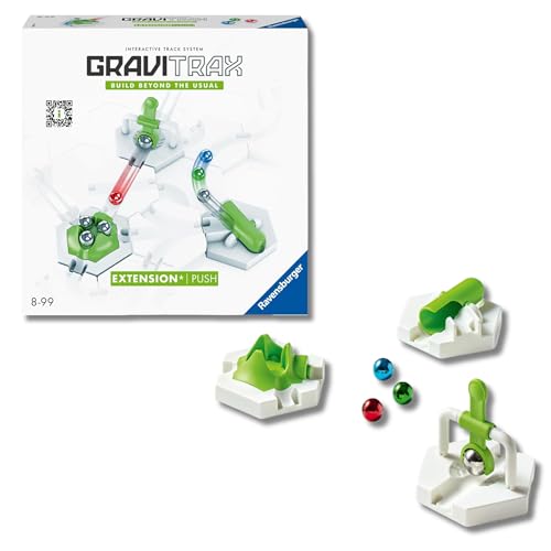 Ravensburger - GraviTrax Push, Expansión para Pista de Canicas, Juego Innovador y Educativo STEM, para Niños de 8+ Años y Adultos, Compatible con GraviTrax Starter Set, 42 Piezas