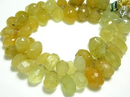BEADS GEMSTONE 272 Carat- Helior Faceted Tear Drops- 8 Inch Long Strand -Stones measure- 10x6-13x10mm Code-HIGH-6679