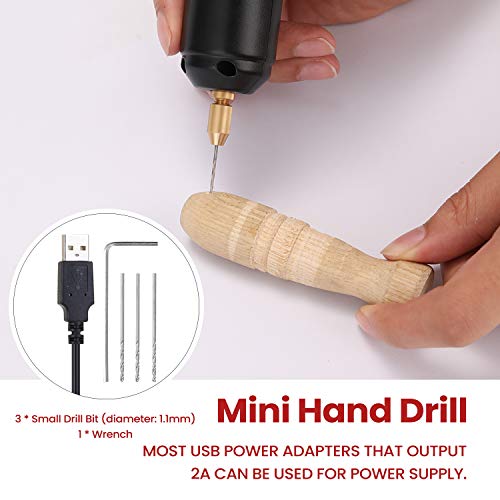 Mini taladro de mano, 5V USB, compacto y portátil miniatura 4