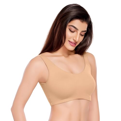 Image of juliet Non Padded Full Coverage Sports Bra for Women | Slip on Bra | Low Impact High Coverage Wireless Support Sports Bra JS 90