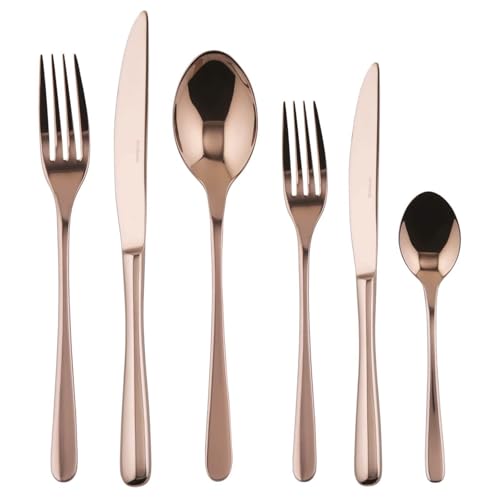 Sambonet - Taste Set di Posate da Tavola per 6 persone, 36 pezzi in Acciaio Inox finitura PVD, Lavabili in lavastoviglie, Copper