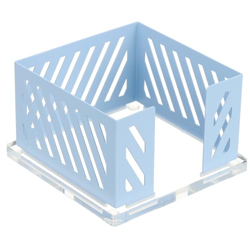 Porte-notes adhésifs métallique bleu 10x10 cm PATIKIL pour bureau
