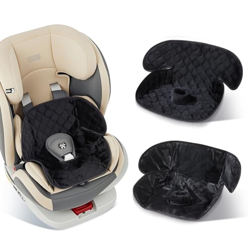 2 Pack Car Potty Training Seat Protector, Waterproof Toddler Car Seat Potty Training Cover, Piddle Pads & Liners for Baby Stroller, Booster & Travel,Non-Slip Pee Protector for Carseat (Black)