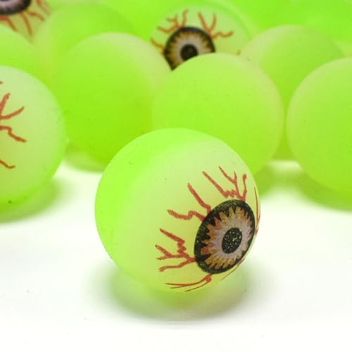 Spooky Eyeball Spielzeug – 30 Stück Hüpfbälle für Halloween-Partytüten, Mini Runde Springbälle | Gruseliges Spielzeug für Kinder Günstigkeiten-Dekorationen Klassenzimmer Veranstaltungen Spielpreise