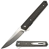 Ccanku C1141 Folding Knife,D2 Steel Blade EDC Tool Knife for Outdoor, Camping, Hunting, Survival, Hiking-Carbon