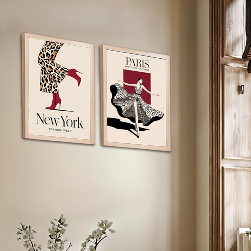 Image of NoWorries Modern art framed Wall paintings for home Decoration Living Room /Bedroom /Dining Room Decorative wall painting for Office hotel,cafe,room decor ''300 GSM Premium Poster Paper Print'' Cafeteria and Lounge - Synthetic Wooden Frames (pattern-illustration) (Set of 2, Framed Painting)(Frame Size-10x13inches) (BROWN)