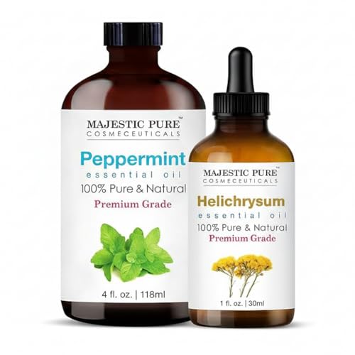 Majestic Pure Aceite esencial Helichrysum y Menta 1+4 fl oz