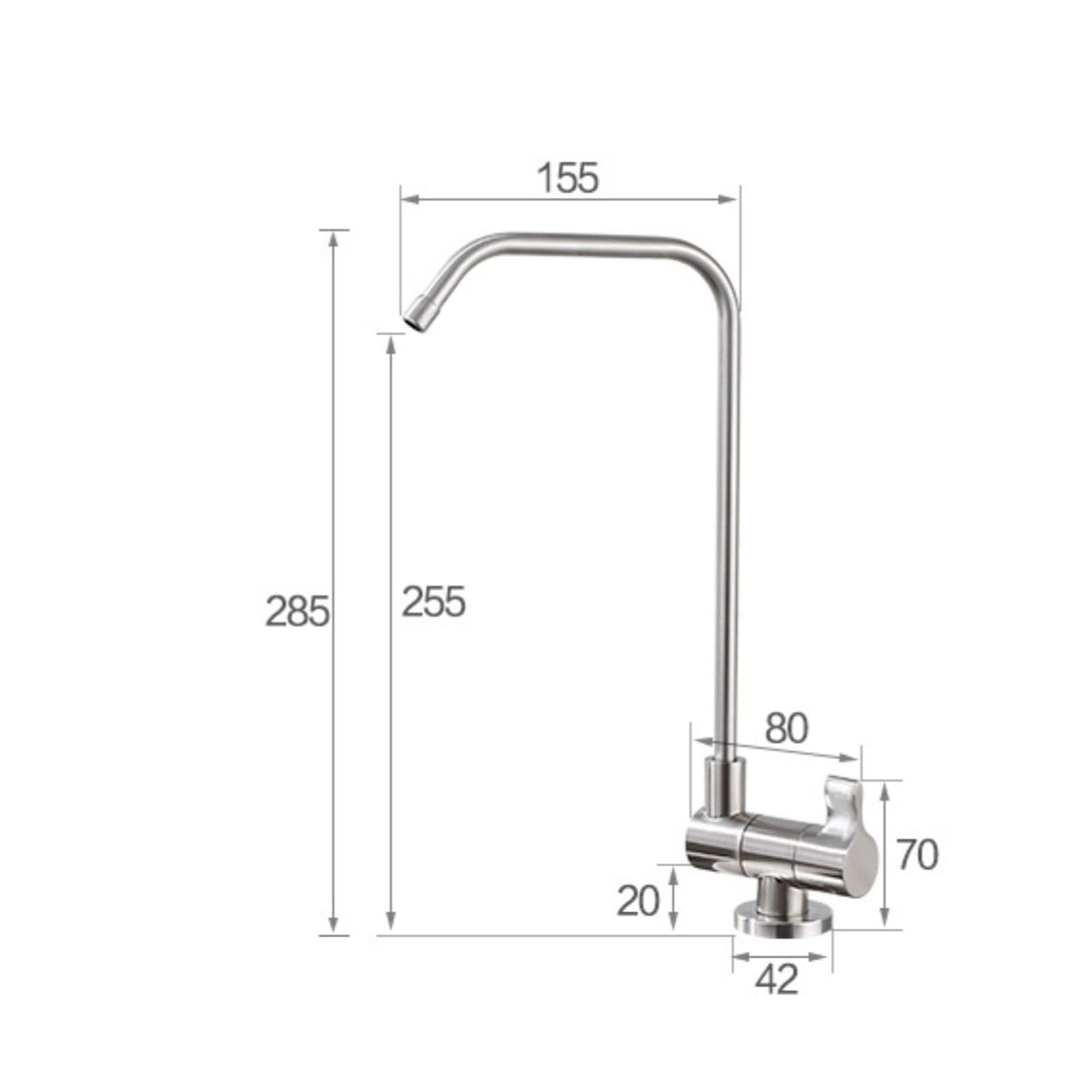 Grifos de cocina para sistema de filtro de agua Grifo de agua filtrada con rotación de 360 ° Grifo de filtro de agua-Chrome