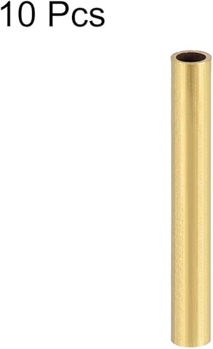 Miniatura 7 de uxcell Tubo redondo de latón, 0.118 pulgadas de diámetro exterior de 0.018 pulgadas de grosor de pared, 1.181 in de longitud, tubo sin costuras para