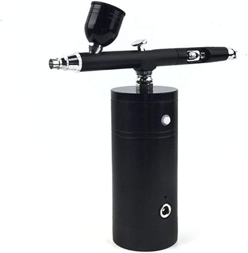 Meichoon Kits de bomba de aire para aerógrafo, mini pistola de pulverización de carga portátil, conjunto de cepillos de aire para pintura en aerosol