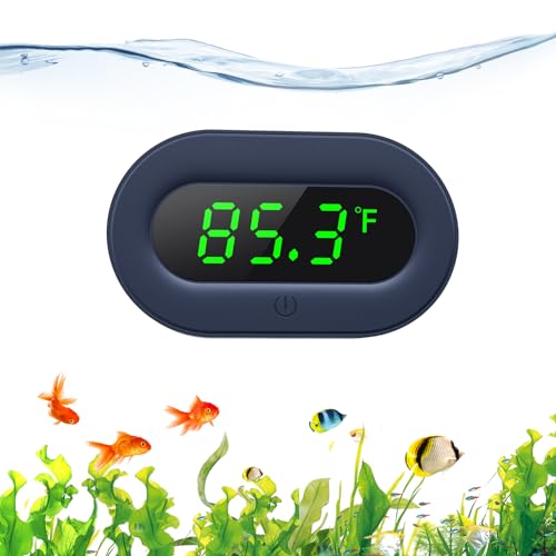 PAIZOO Aquarium Thermometer Digital, LED Display Fish Tank Thermometer Stick On Highly Accurate to ±0.9?, Wireless Temperature Measurement for Fish, Betta, Aquatic, Replaceable Battery