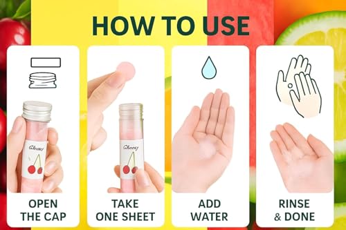 Image of GENZY Paper Soap Sheets 8 Tube Pack | Travel Paper Soap | Portable Hand Wash Soap Strips | Disposable Pocket Soap | Scented Flower Design Tubes | Instant Dissolving Soap Sheets for School, Camping, Outdoor & Travel Essentials for Men, Women & Kids