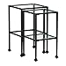 Coaster Home Furnishings - Leilani - 2-Piece Glass Top Nesting Table Set with Metal Frame and Glass Shelves - Rustic - Living Room - Black - 901073