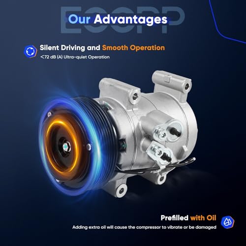 Image of ECCPP AC Compressor 2005-2015 Fit for Toyota Tacoma 2.7L | Air Conditioning Compressor Fast Cooling 2005-2015 Fit for Toyota Tacoma 4.0L