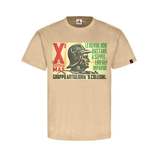 T-shirt X Flottiglia Mas artiglieria Colleoni beige en coton haut de gamme