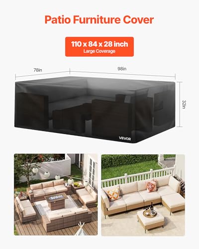 Bâche de protection extérieure imperméable pour grand mobilier de jardin 420D - 2