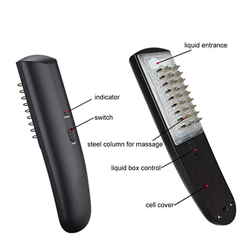 KKmoon Pente de massageador de couro cabeludo Pente de regeneração de cabelo Anti queda de cabelo Es