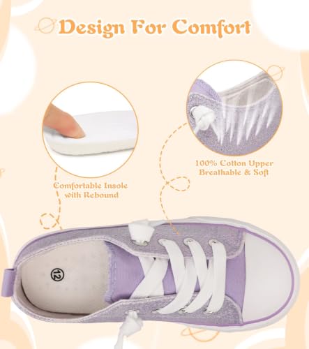 Image of Toddler Little Kid Cushioned Canvas Shoes Slip On Sneakers Soft and Durable