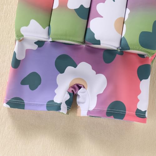 Girls Float Suit Toddler Life Jacket One Piece Cartoon Print Floatie Swimsuit with Detachable Buoyancy Swim Vest4