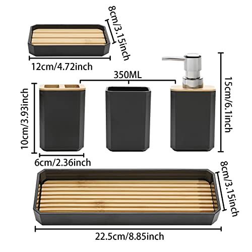 Feilanduo BATHROOM ACCESSORY SETS-5PCS Bathroom Accessories Set,5 Pcs Bathroom Accessory Gift Set, Soap Dispenser, Soap Dish thumb #6