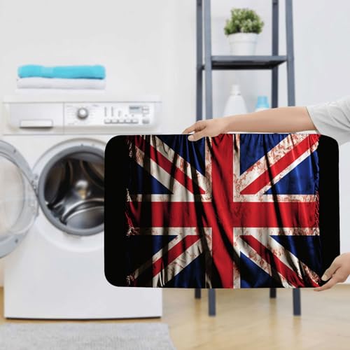 Tapis de bain noir absorbant en microfibre avec motif original - 7