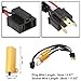 X AUTOHAUX 2Pcs 9003 H4 HB2 LED Headlight Load Resistor Kit Dual 50W 8ohm Anti-flicker Relay Error Free Decoder Warning Canceller Fog Bulbs Harness Adapter