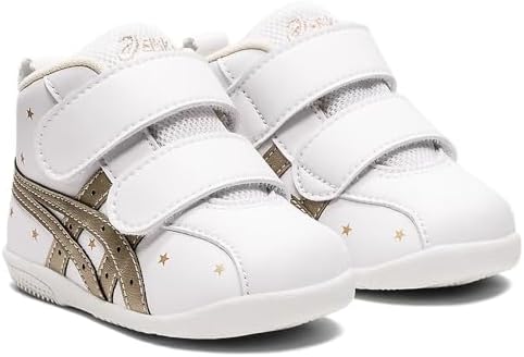 （17:30時点） [スクスク] ファーストシューズ ファースト~セカンド ベビー ミッドカット ホワイト/シャンパンゴールド223 12.5 cm