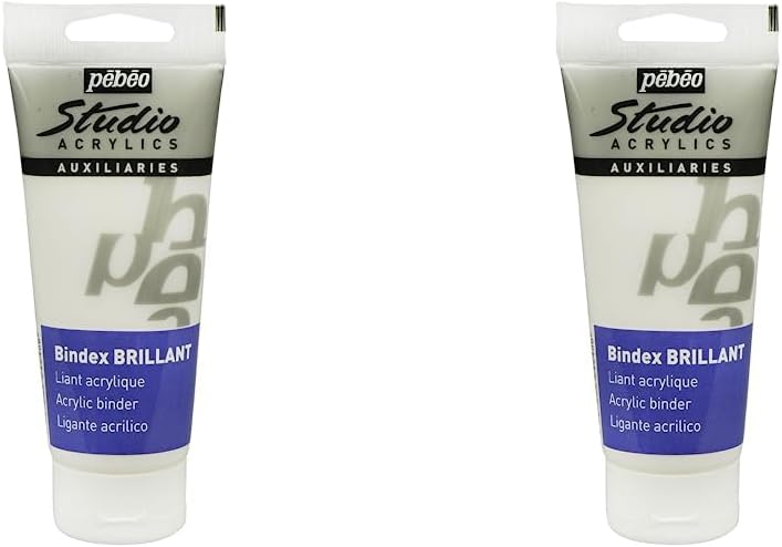 Pebeo Studio Acrylics Auxiliaries, Gloss Bindex, 100 ml Tube (Pack of 2)