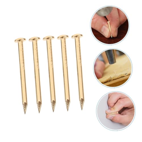 200 pcs Clavos de Cabeza Redonda de Cobre para Muebles y Colgado de Cuadros, Alta Penetración para Proyectos DIY y Decoración de Hogar miniatura 6