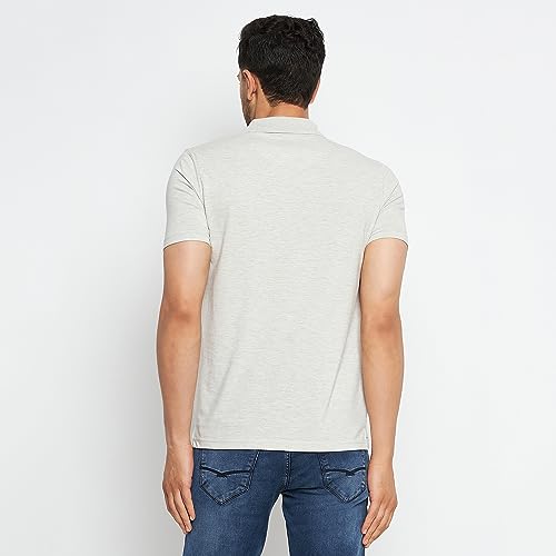 Image of Duke Stardust Men Polo Neck Half Sleeve Cotton T-Shirt (SD49 L.Grey Melange XL)